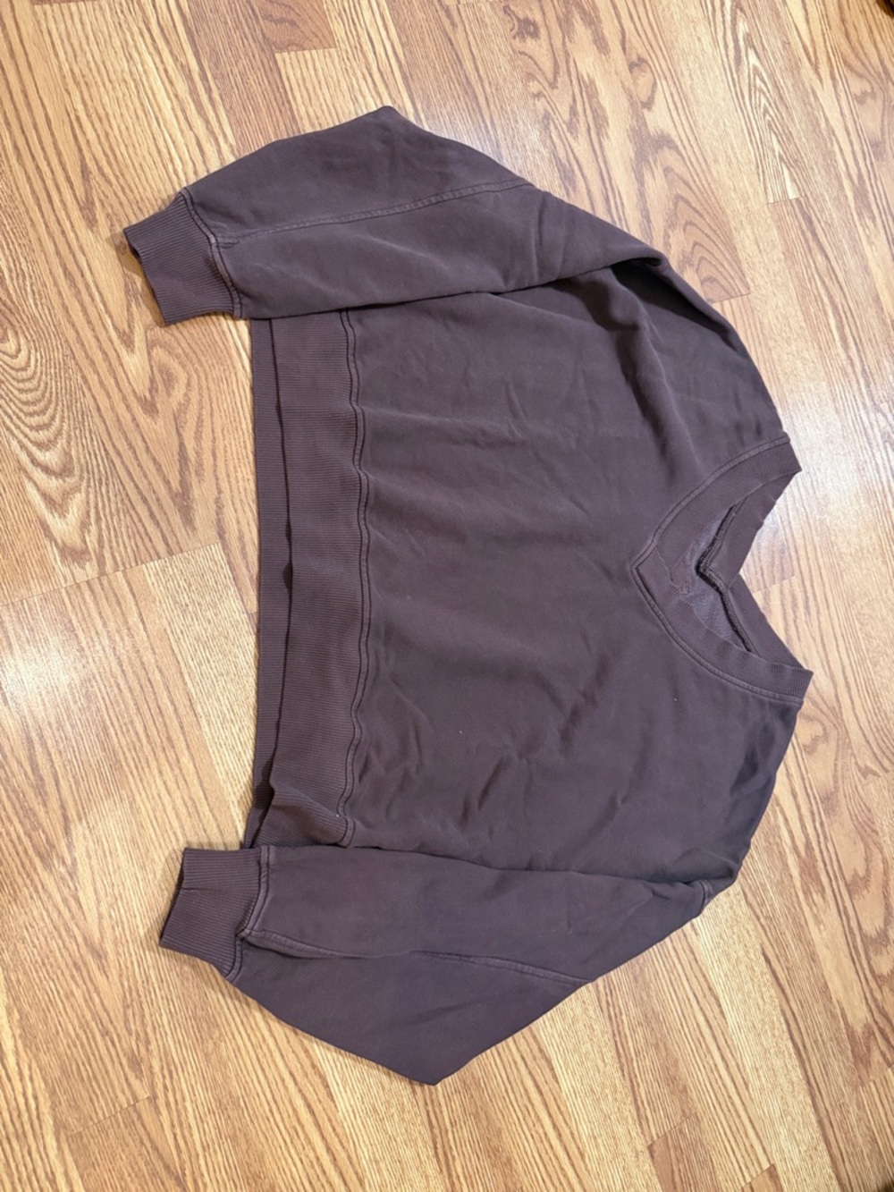 Aerie, Oversized v neck Sweatshirt Chocolate Brown